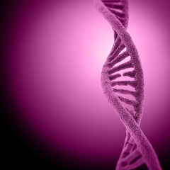 Digital illustration DNA structure in colour background