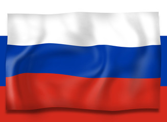 Fototapeta premium Russia Flag Illustration