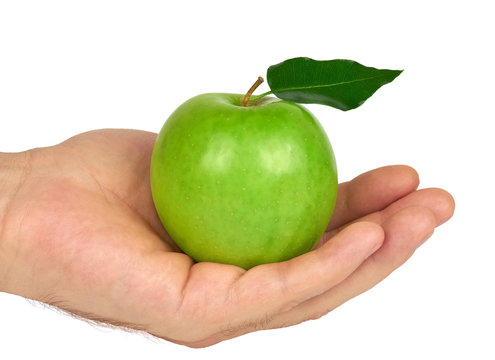 Green Apple in Hand