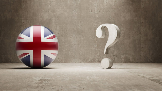 United Kingdom. Question Mark Concept.