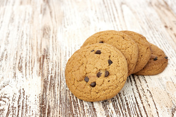oat cookies on wooden table