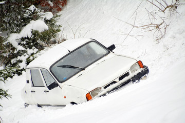 Winter car accident