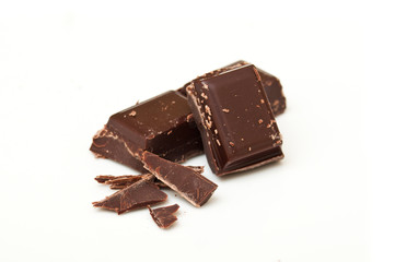  Chocolat  sur fond blanc