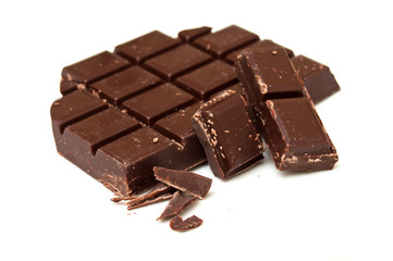  Chocolat  sur fond blanc