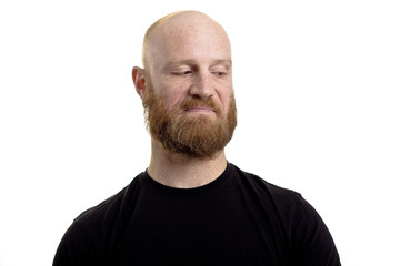 Obraz premium man looking aside with disapproval