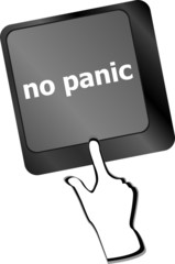 No panic key on computer keyboard - social concept