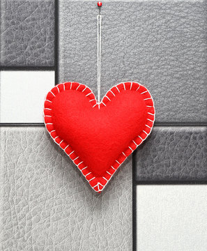 heart made of cloth, valentine, souvenir