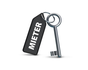 Mieter Schlüssel schwarz