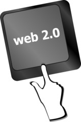 web 2 0 rss or blog concept with internet computer key