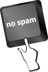 No spam keyboard key - business concept
