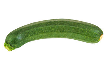 Green and ripe zucchini isolated on white