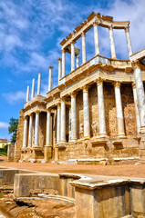 The Roman Theatre, M√©rida, Spain, tourism © luisfpizarro