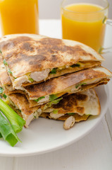 Turkey quesadillas