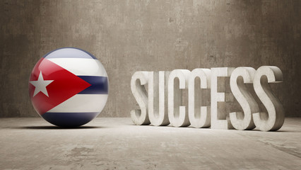 Naklejka premium Cuba. Success Concept.