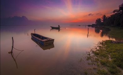 Obraz premium Long Exposure Sunrise Seascape