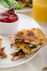 Turkey quesadillas