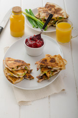 Turkey quesadillas