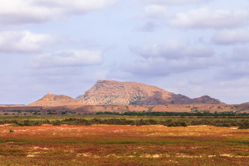 Mountains landscape in Boavista, Cape Verde