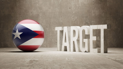 Obraz premium Puerto Rico. Target Concept.