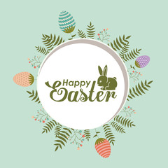 Happy easter card design, vector illustration.