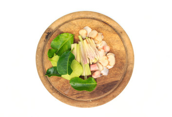 cook thai on white background