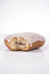 Fresh isolated donuts on white background