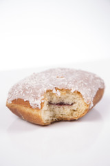 Fresh isolated donuts on white background