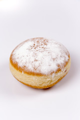 Fresh isolated donuts on white background