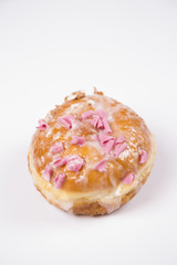 Fresh isolated donuts on white background
