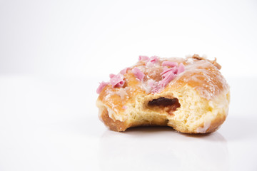 Fresh isolated donuts on white background