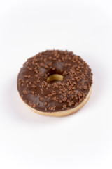 Jummy fresh isolated donuts on white background