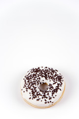 Jummy fresh isolated donuts on white background