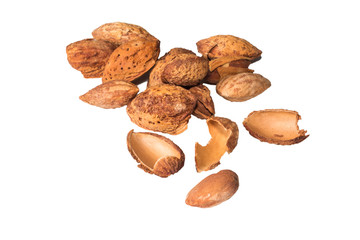 Almonds isolate on white background