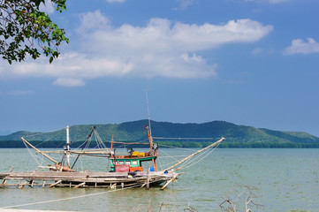 Parked fisherman ship