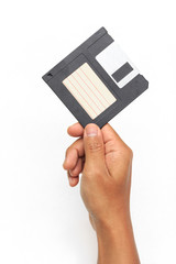 floppy disc on white background