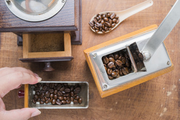 Obraz na płótnie Canvas Arabica coffee beans