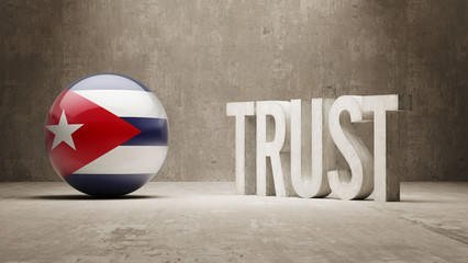 Naklejka premium Cuba. Trust Concept