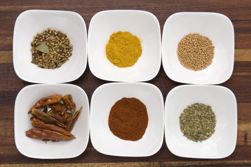 Colorful Spices for International Cooking