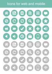 icons for web and mobile, icons vector