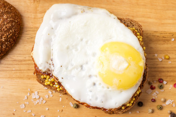 Sandwich with fried eggs