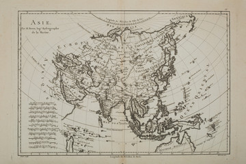 古地図　アジア図