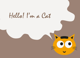 cat text quote vector, cat vector