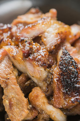 Baked pork with honey