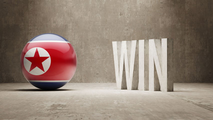 Naklejka premium North Korea. Win Concept.