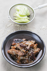 Baked pork with honey