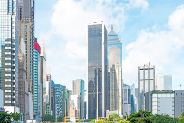 Fototapeta na wymiar modern business center in hongkong