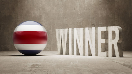 Naklejka premium Costa Rica. Winner Concept.