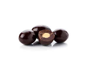 chocolate balls isolated on a white background
