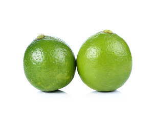 Fototapeta na wymiar Citrus lime fruit on white background