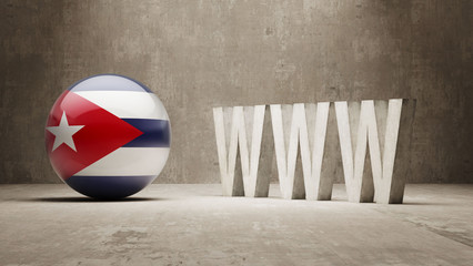 Naklejka premium Cuba. WWW Concept.